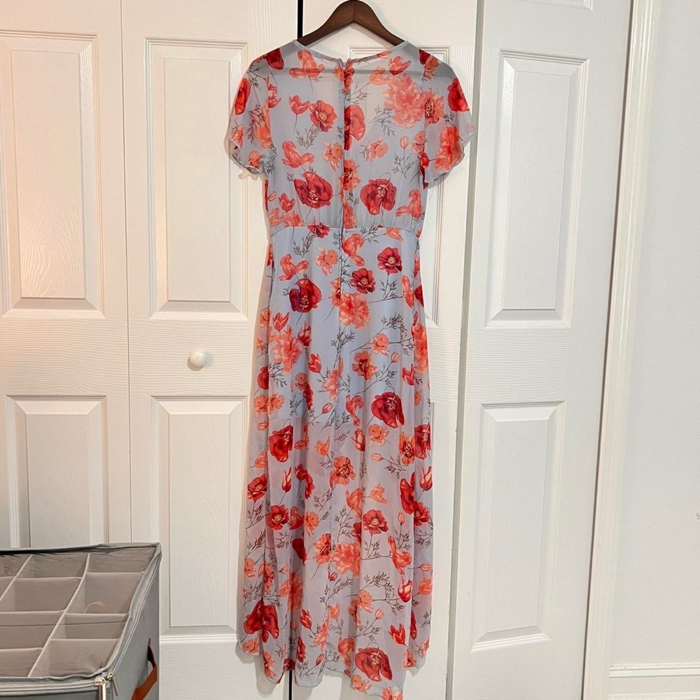 Charlotte Russe Coral Floral Flowy dress